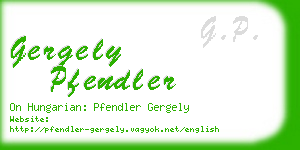 gergely pfendler business card